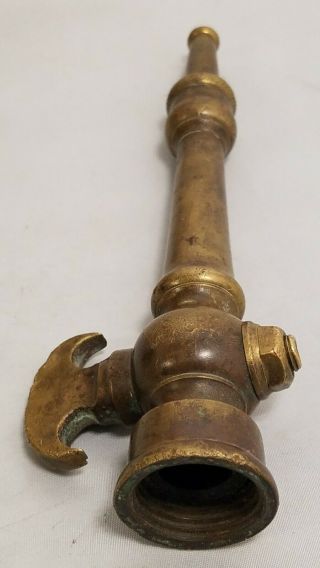 Vintage ELKHART Brass Mfg Co.  Chief Brass Fire Nozzle Indiana,  Brass Sprayer 11