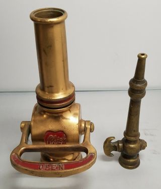 Vintage Elkhart Brass Mfg Co.  Chief Brass Fire Nozzle Indiana,  Brass Sprayer