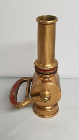 Vintage ELKHART Brass Mfg Co.  Chief Brass Fire Nozzle Indiana,  Brass Sprayer 3