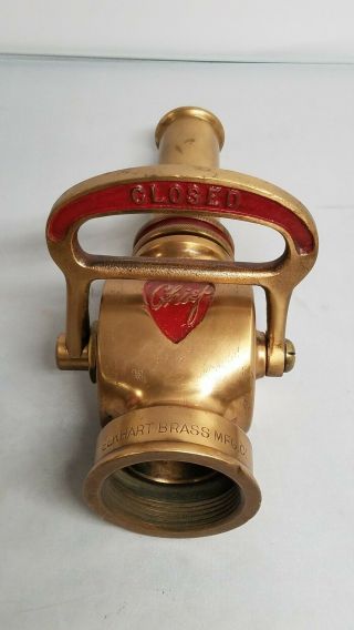 Vintage ELKHART Brass Mfg Co.  Chief Brass Fire Nozzle Indiana,  Brass Sprayer 6