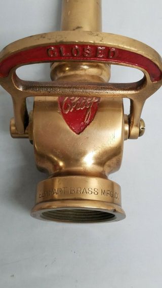 Vintage ELKHART Brass Mfg Co.  Chief Brass Fire Nozzle Indiana,  Brass Sprayer 9