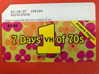 Vh1 Metrocard Rare 1997 Nyc - Obtained In Grand Central Terminal - Hard To Find