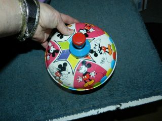 Vintage 1975 Walt Disney Mickey Mouse Spinning Top 3
