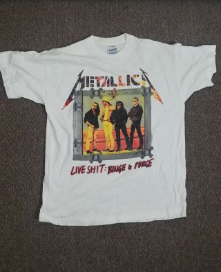Vintage Metallica Live Shit: Binge & Purge T - Shirt X - Large Circa 1995
