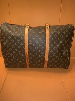 Auth.  Louis Vuitton Sac Flanerie Gm Monogram Canvas Tote Travel Duffle Bag Rare