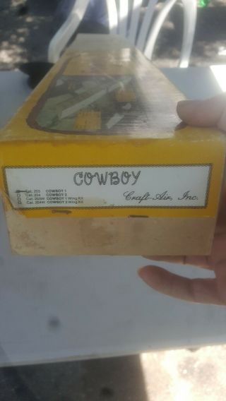 Model Airplane Kit Craft Air Cowboy Vintage 1981 tom Williams NOS USA ALL BALSA 2