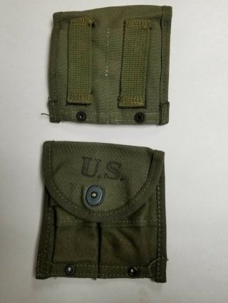 Us Gi Wwii M1 Carbine O.  D.  Belt Pouch Marked Avery 1945 Dated