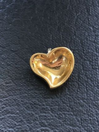Vintage Tiffany & Co Elsa Peretti 24k Yellow Gold Heart Pendant Spain