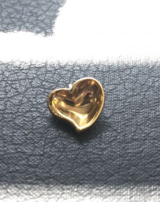 Vintage Tiffany & Co Elsa Peretti 24k Yellow Gold Heart Pendant Spain 2