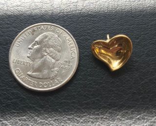 Vintage Tiffany & Co Elsa Peretti 24k Yellow Gold Heart Pendant Spain 5