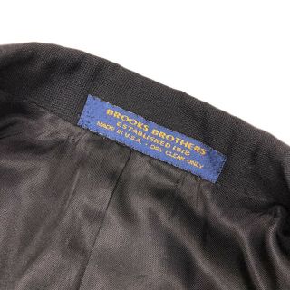 Vintage Brooks Brothers Tuxedo Smoker’s Jacket Black Satin Peak • 44 Regular 2