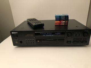 Vtg Sony Mds - Jb920 Minidisc Player / Recorder Remote & 7 Blank Sony Discs