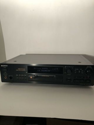 VTG SONY MDS - JB920 Minidisc Player / Recorder Remote & 7 Blank Sony Discs 3