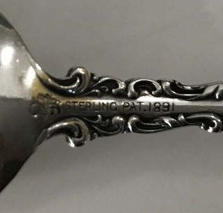 Vintage Sterling Silver Souvenir Spoon Detroit w/ Chief Pontiac 1763 on Handle 5