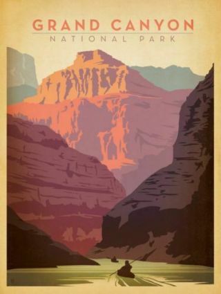 Grand Canyon Vintage Retro Poster Travel Photo Fridge Magnet 2_x3_collectibles