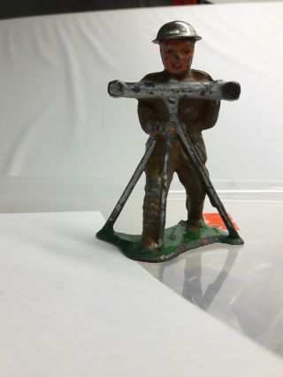 Vintage Barclay Soldier With Telescope,  Lead Figure Dimestore Soldier