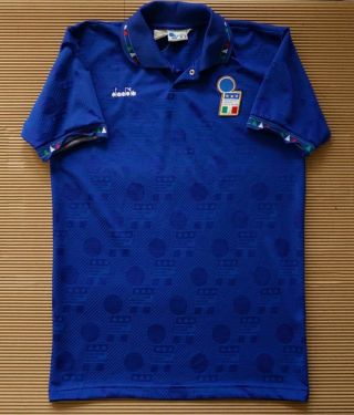 Vintage 90s Italy National Team Football Jersey 1992/1993 Diadora Shirt/home/kit