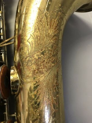 Vintage Buescher Aristocrat Tenor Saxophone Model 157 with Case 3