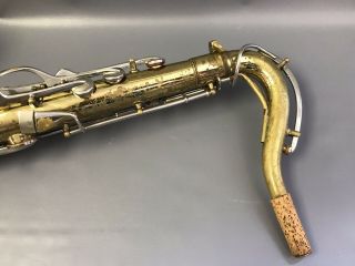 Vintage Buescher Aristocrat Tenor Saxophone Model 157 with Case 7
