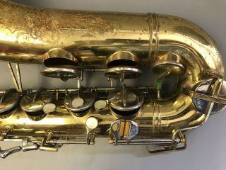 Vintage Buescher Aristocrat Tenor Saxophone Model 157 with Case 9