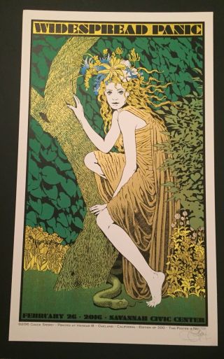 Widespread Panic Chuck Sperry Savannah Rare Test Print Poster Wsp 2016