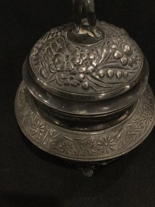Antique Jewelry Box Casket Meridian Silver Plate Co Cherub C4 3