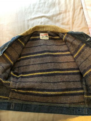 VTG 60s Lee Storm Rider Denim Jacket Blanket Lined Size 42/Large Union Made USA 5