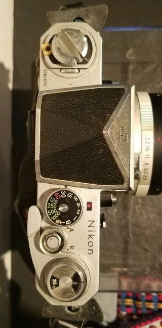 Vintage Nikon F Camera.  Vivitar Tele Zoom Lens. 3