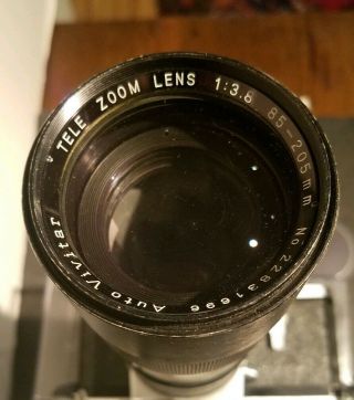 Vintage Nikon F Camera.  Vivitar Tele Zoom Lens. 8