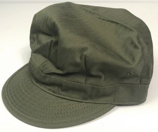 Wwii Us Light Green Hbt Combat Field Cap,  Short Bill - Xlarge