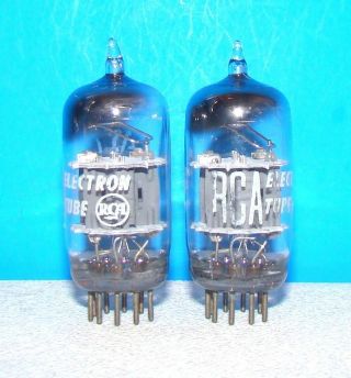 12ay7 Rca 1957 Vacuum Tubes 2 Valves Radio Vintage Amplifier 6072a 6072