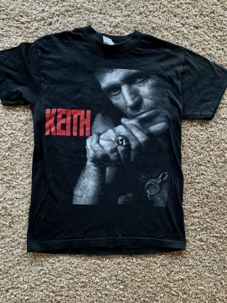 Rolling Stones’ Keith Richards Solo Tour Shirt Rare Vintage Rock N Roll Keef