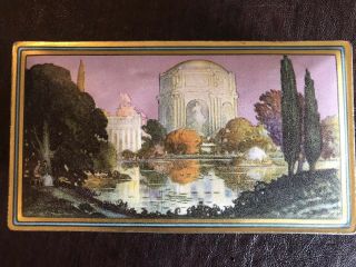 Vintage Tin Litho Souvenir Box Of Golden Gate Park San Francisco C.  1910s - 1920s