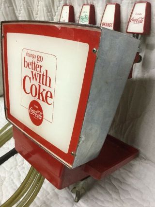 Vintage 1960 ' s Era Coca - Cola Sprite Fanta 4 Jet Soda Fountain Dispenser 11