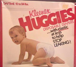 Wow Package Of Vintage White Crinkly Thick Huggies Plastic Daytime Abdl Diapers