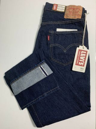 Levis Mens Lvc 1955 501xx Vintage Clothing Selvedge Denim Jeans Size 31x32