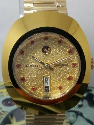 Vintage Rare Rado Diastar Day & Date Men 