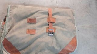 Vintage Horseman Military Mule Saddle Pack Bedroll Canvas W/ Blanket & Pillow