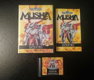M.  U.  S.  H.  A.  Sega Genesis 1990 Musha 100 Authentic Complete Cib Rare
