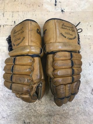 Vintage Cooper Canada Leather Ice Hockey Gloves Armourist Armourclad