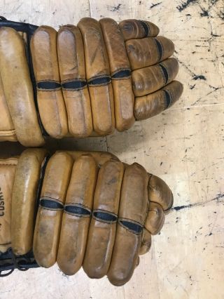 VINTAGE COOPER Canada LEATHER ICE HOCKEY GLOVES Armourist Armourclad 3