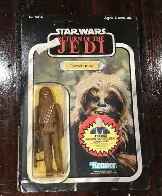 Vintage Star Wars Return Of The Jedi Chewbacca Figure 79 Back Rare Variant