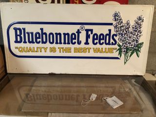 Vintage Bluebonnet Feed/seed Sign 1960s
