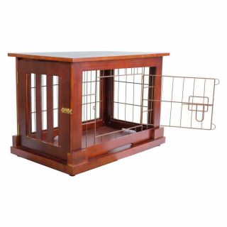 Vintage RuffHaus Wooden Dog Crate Furniture End Table (Open box) 2