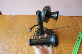 Kellogg candlestick Telephone Vintage 1907 Bakelite handle Antique phone F - 301 7