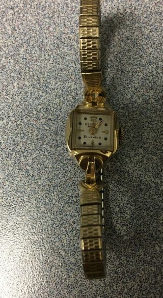 Vintage Women’s Benrus 14k Gold 21 Jewels Wrist Watch 2