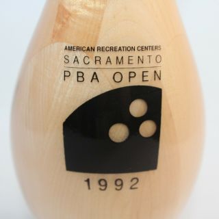 Vintage ARC Sacramento PBA Open 1992 Wooden Bowling Competition Pin AMF AMFLITE 3