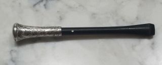 Antique 1930s Dunhill Sterling Silver Embossed Cigarette Holder W/ Ejector