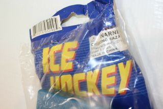 Vintage Ice Hockey Play Set Blue 2 Sticks and 2 Pucks Plastic Toy 20 