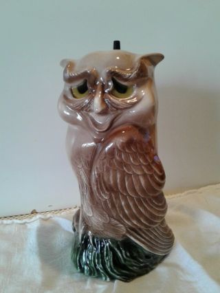 Rare Vintage Claes Pottery 50 ' s TV Lamp,  Owl 11